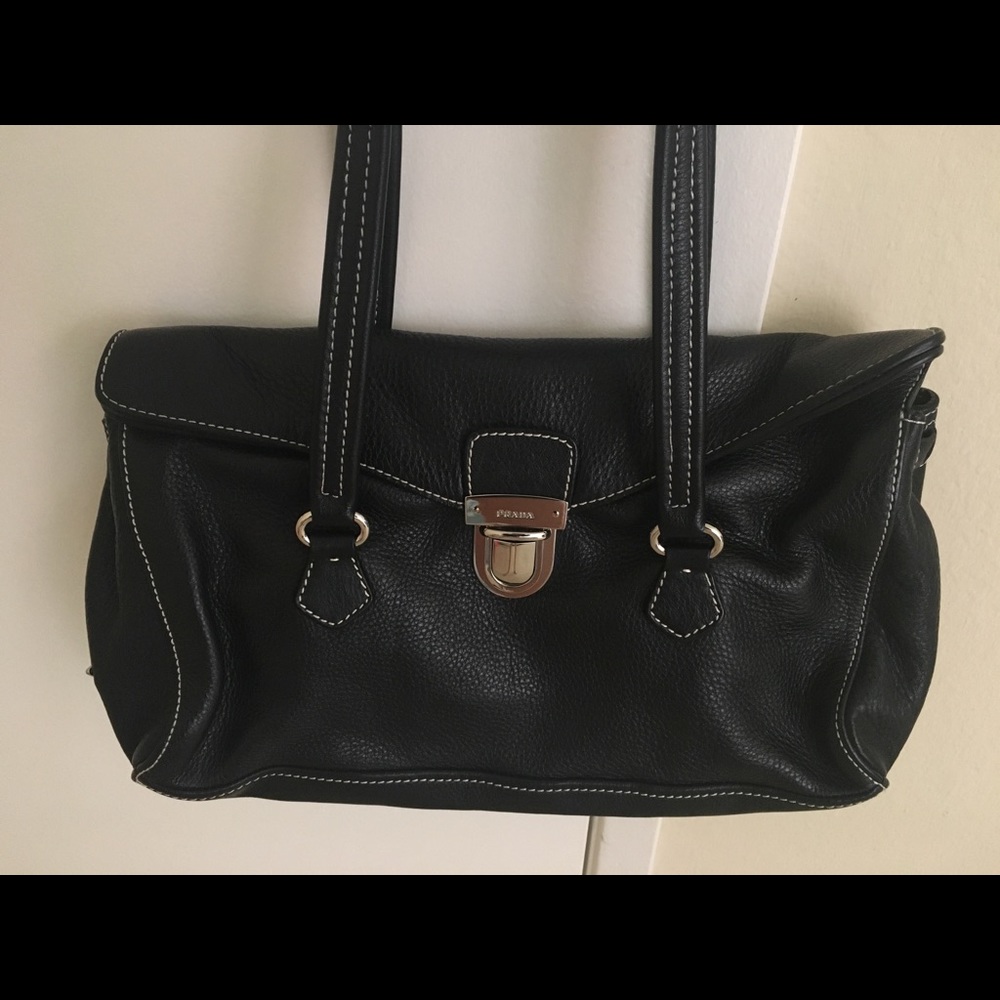 Prada vitello daino satchel handbag